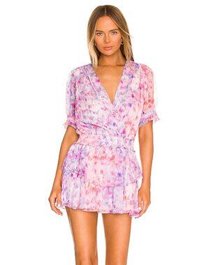 Amanda Uprichard Adriel Mini Dress in Cotton Candy